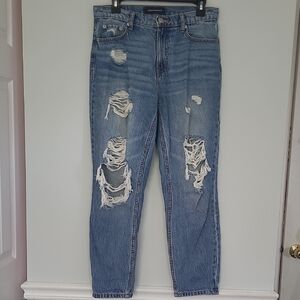 Aeropostle Distressed Blue Mom Jeans